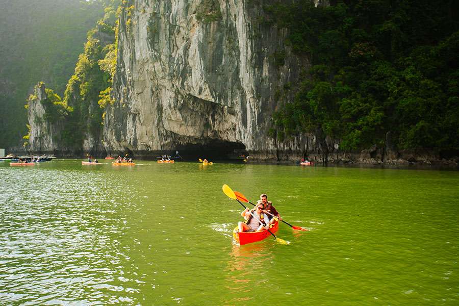 Kayaking in Halong Bay- Vietnam adventure tours